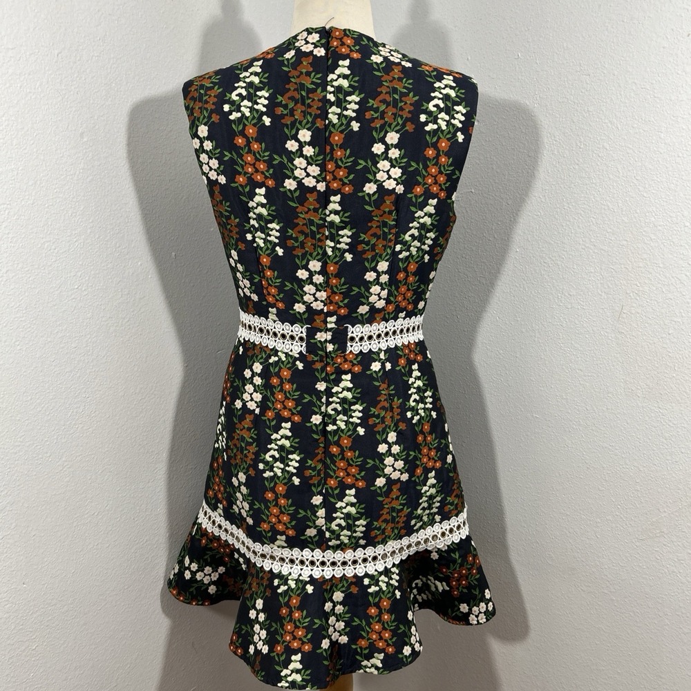 Keepsake the label Mini Dress Womens Medium Faithful Floral Lace Up Shoulder - Picture 3 of 8